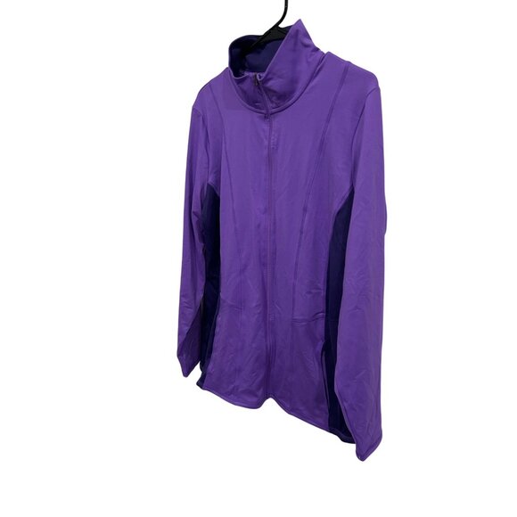 Athletic Works C9 NWT Womens Duo Dry Purple Full Zip Lightweight Jacket SZ XL - Picture 3 of 10